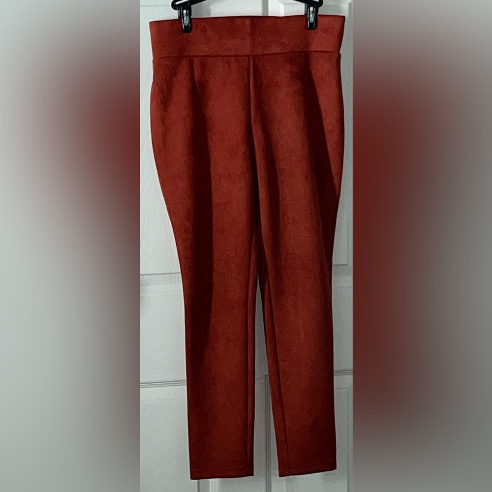 NWT Loft Burnt Orange/Rust Brown Faux Suede Leggings Women’s Petite Medium